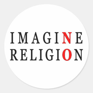 Adesivo Não imagine nenhuma religião