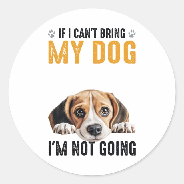 Adesivo Não indo para o Beagle (Frente)