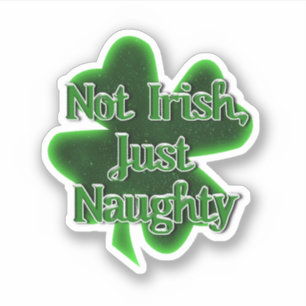 Adesivo Não Irlandês, Apenas Travesso Dia de São Patrício