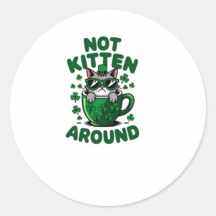 Adesivo Não Kitten à volta - Ruas Engraçadas. Rua de Gato