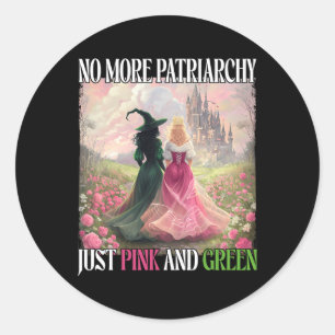 Adesivo Não Mais Patriarcado Apenas Feiticeira Verde Rosa 