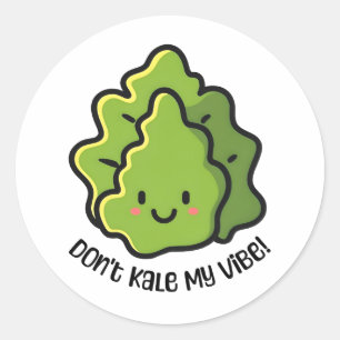 Adesivo Não mate a minha vibe! Cartoon de legumes