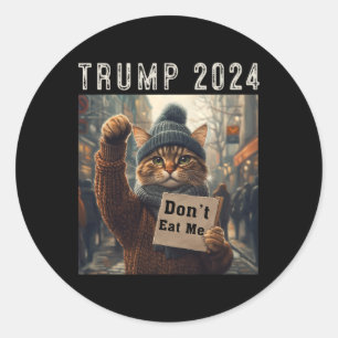 Adesivo Não me coma gatos para Trump 2024