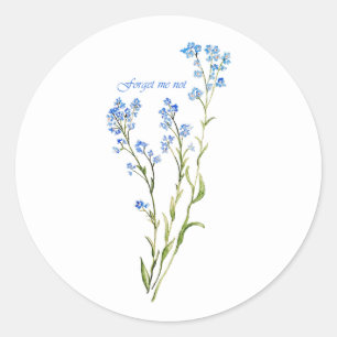 Adesivo Não me esqueças Flor de Jardim Personalizada Aquar