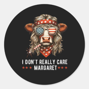Adesivo Não Me Importo Muito Com Margaret American Flag En
