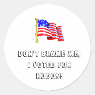 ADESIVO NÃO ME RESPONSABILIZE, MIM VOTOU PARA KODOS!