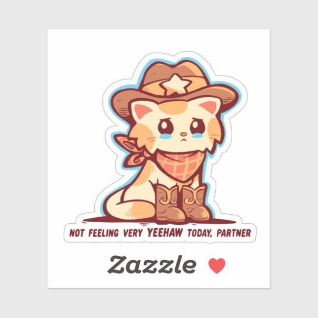 Adesivo Não me sinto muito YEEHAW (Folha)