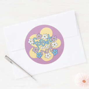 Adesivo Não-Me-Toques e Mensagem em Motivo Floral Vibrante