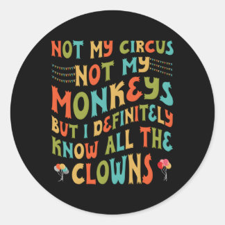 Adesivo Não O Meu Circo Não Os Meus Macacos, Mas Eu Conheç