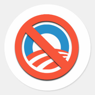 Adesivo NÃO "O"/nenhum Obama
