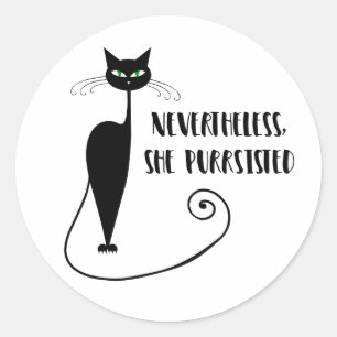 Adesivo Não obstante, ela Purrsisted