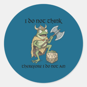 Adesivo Não pense portanto não sou um sapo viking engraçad