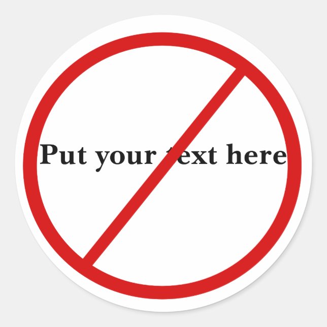 Adesivo Não Permitido (Frente)