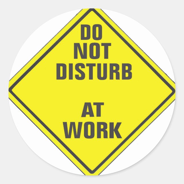 ADESIVO NÃO PERTURBA O SINAL PRO PERSONALIZADO PARA NINGUÉ (Frente)