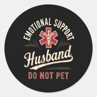 Adesivo Não Pet Emotional Support Husband Engraçado