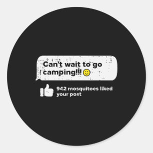Adesivo Não Posso Esperar Ir Acampar Mosquitos Acampamento