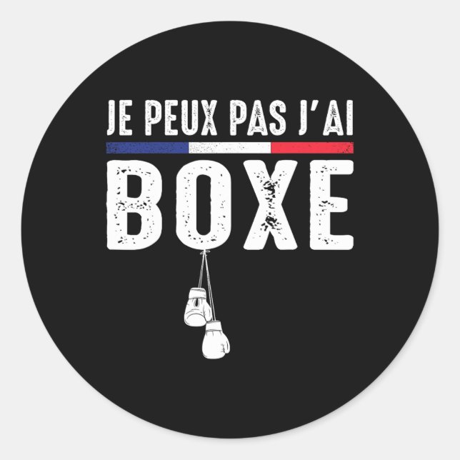 Adesivo Não Posso, Eu Tenho Boxe Boxeador Ringue De Boxe C (Frente)