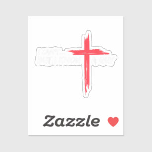 Adesivo Não posso, mas conheço uma Cara Jesus cruzando Chr