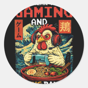 Adesivo Não Posso Ouvir Você Estou Jogando E Comendo Ramen
