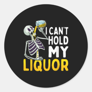 Adesivo Não Posso Segurar Minha Bebida Funny Halloween Esq