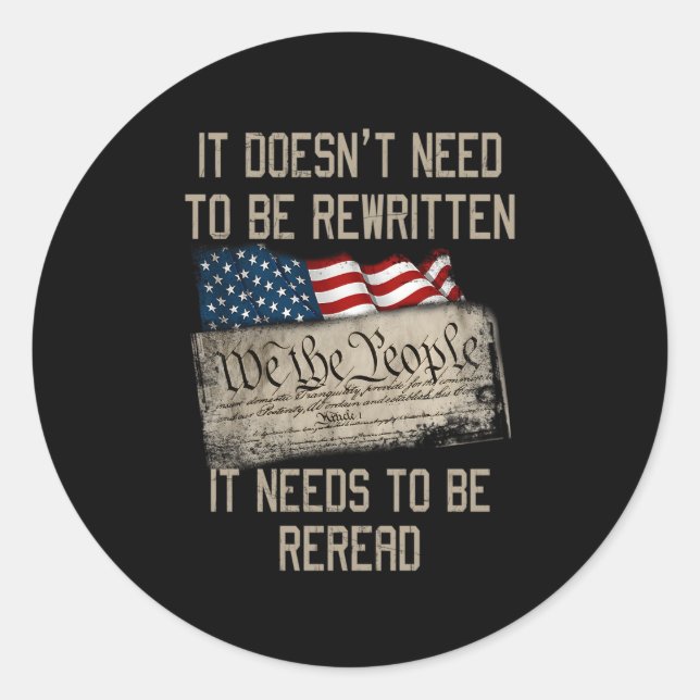 Adesivo Não Precisa De Ser Reescrito Tem De Ser Rer (Frente)