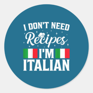 Adesivo Não Precisa Receitas Cozinha Italiana