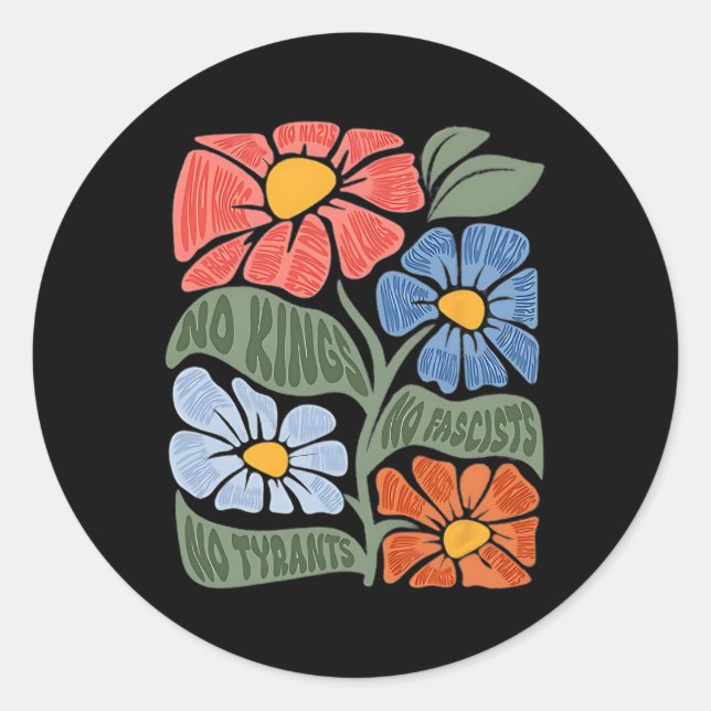 Adesivo Não reis não fascistas não tiranos não nazis 1 (Frente)
