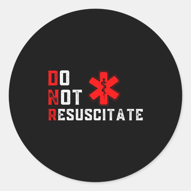 Adesivo Não Ressuscitar Assinado Dnr (Frente)