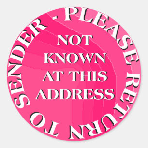 Adesivo Não sabido neste endereço