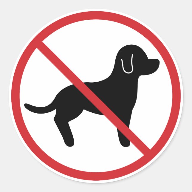Adesivo Não são Permitidos Animais de Estimação (Frente)