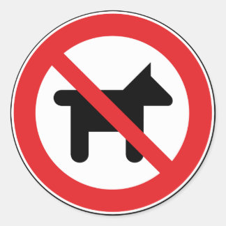 Adesivo Não são permitidos cães
