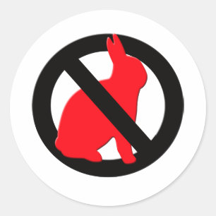 Adesivo Não são permitidos coelhos