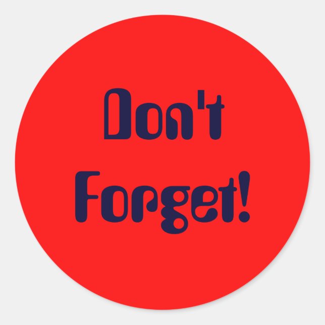Adesivo Não se esqueça! (Frente)