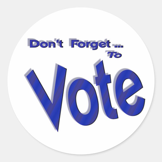 Adesivo Não se esqueça de votar (Frente)