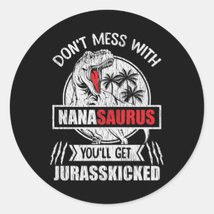 Adesivo Não se meta com a Mamãe da família Nana Saurus 