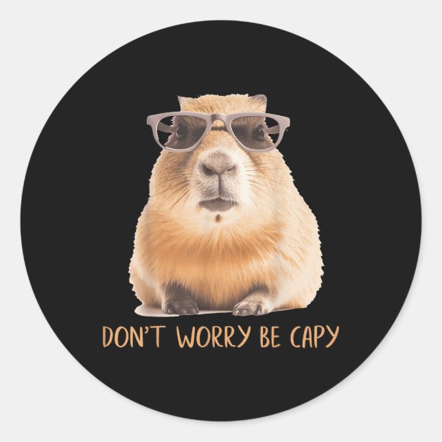 Adesivo Não se preocupe com Capy Capybara (Frente)