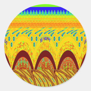 Adesivo Não se preocupe, seja Impressão de arte feliz