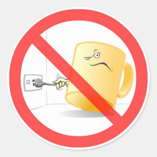 Adesivo Não seja um Mug, use o Plug! Coletor de cores