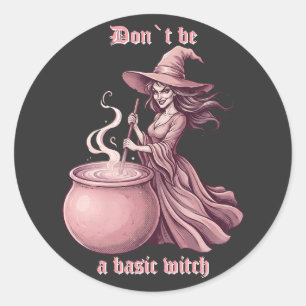Adesivo Não Seja Uma Bruxa Básica Potion Rosa Vintage Sass