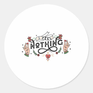 Adesivo Não Sinto Nada, Estilo De Tatuagem Anti-Valentine