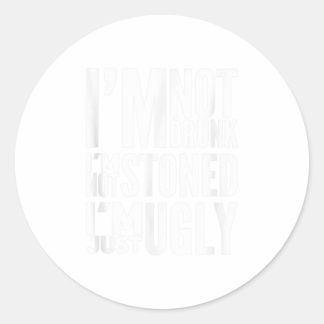 Adesivo Não sou Bebado TShirt (Frente)