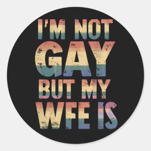 Adesivo Não sou gay, mas minha esposa é LGBT Casamento Arc
