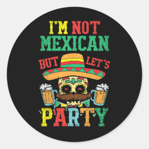 Adesivo Não sou mexicano, mas vamos festejar o Cinco De Ma