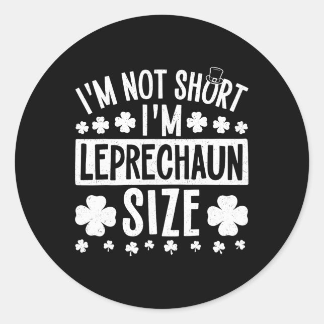 Adesivo Não sou Rua de Leprechaun, Dia dos Patricks (Frente)