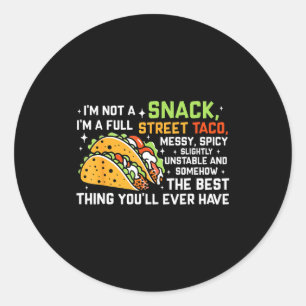 Adesivo Não Sou Um Lanche Sou Um Taco De Rua Completo Cita