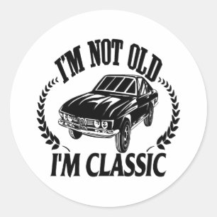 Adesivo Não sou velho sou clássico carro engraçado