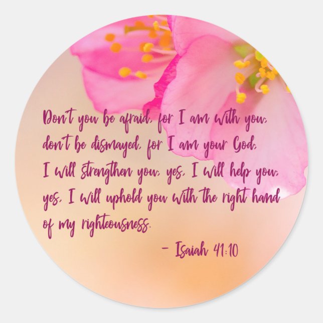 Adesivo Não Tenha Medo Christian Floral (Frente)