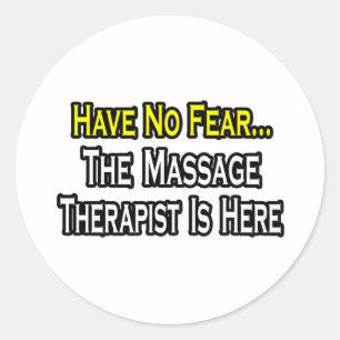 Adesivo Não Tenha Medo, O Terapeuta De Massagem Está Aqu