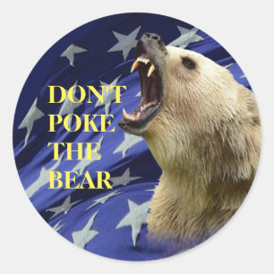 Adesivo Não toque o urso