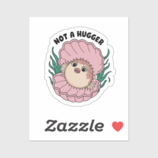 Adesivo Não um Hugger, cacto, definindo limites